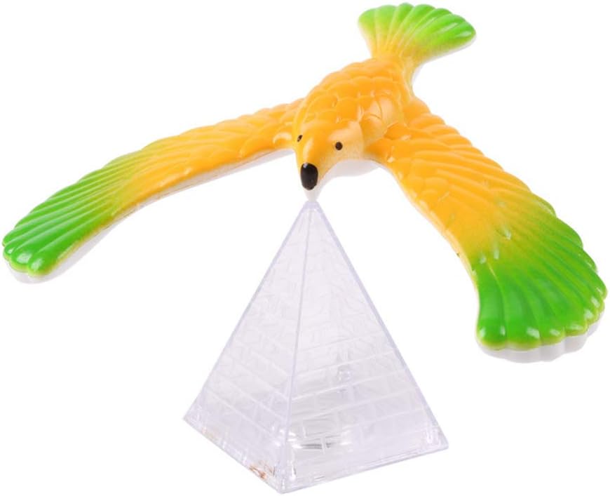 5 PCS Balance Bird Gravity Bird with Pyramid Combination Set Children Physical Science Adults Office Desktop Novelty Eagle Trick Party for Kids Decompression Gift