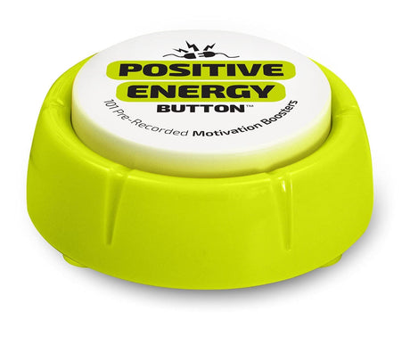 Quote Sound Button | Fully Loaded | 101 Pre-Recorded Motivational Quotes | Positive Thinking Easy, Better Than Affirmation Cards | Fun Novelty Gag Inspirational Gift | Cool Desk Decor Gadget