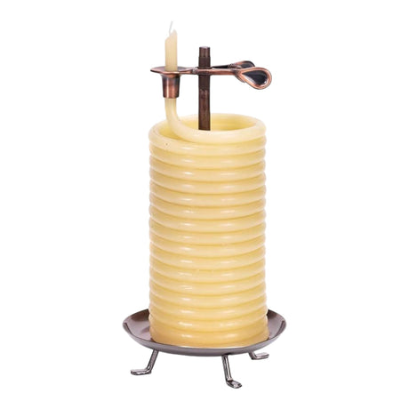 Candle by the Hour 80-Hour Vertical Candle, Eco-friendly Natural Beeswax with Cotton Wick