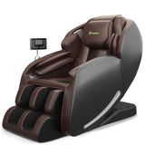 Real Relax Massage Chair Favor-06, Full Body Zero Gravity SL-Track Shiatsu Massage Recliner Chair with APP Control, Brown