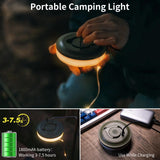 HAMLITE Camping Light String, 3 in 1 Camping Light Rechargeable(29.5Ft), RGB Portable Outdoor String Lights, Durable Tent Fairy Lights, USB Camp Lights for Camper, Christmas Decor, Multi-Modes