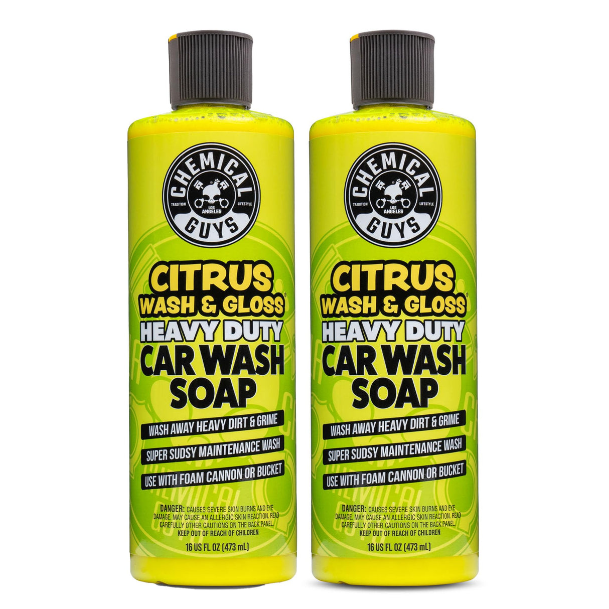 Chemical Guys CWS_301 Citrus Wash & Gloss Foaming Car Wash Soap (Works with Foam Cannons/ Guns or Bucket Washes) Safe for Cars, Trucks, Motorcycles, RVs & More, 128 fl oz (1 Gallon) Citrus Scent