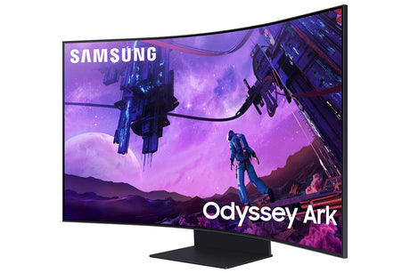 SAMSUNG 55" Odyssey Ark 2nd Gen 4K UHD 1000R Curved Gaming Monitor, 165Hz, 1ms, 4 Input Multi View, Quantum Mini-LED, AMD FreeSync Premium Pro, HDR 10+, Height Adjustable Screen, LS55CG970NNXGO, 2023